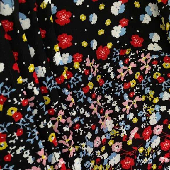 Nanette by Nanette Lepore, Button Down Shirt, Tunic in Floral Print, Black - Picture 2 of 6